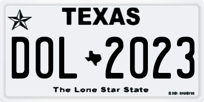 TX license plate DOL2023