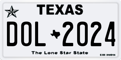 TX license plate DOL2024