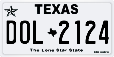 TX license plate DOL2124