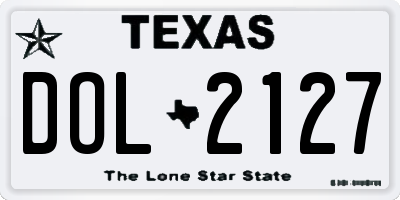 TX license plate DOL2127