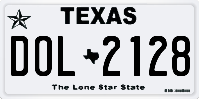 TX license plate DOL2128