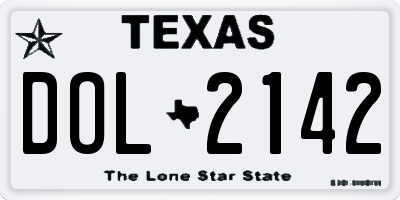 TX license plate DOL2142