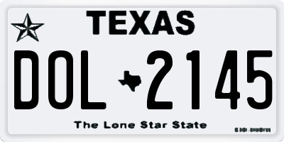 TX license plate DOL2145