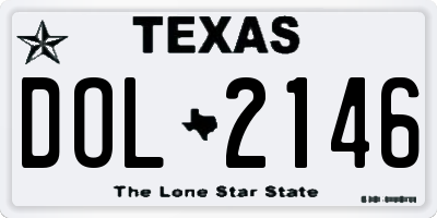 TX license plate DOL2146