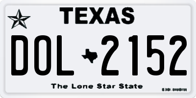 TX license plate DOL2152