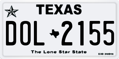 TX license plate DOL2155