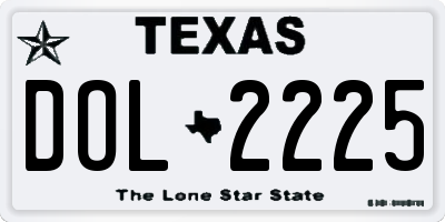 TX license plate DOL2225