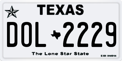 TX license plate DOL2229