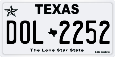 TX license plate DOL2252