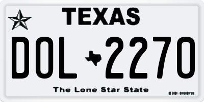 TX license plate DOL2270