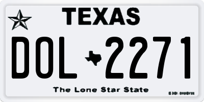 TX license plate DOL2271