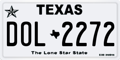 TX license plate DOL2272