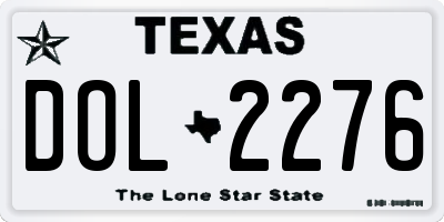 TX license plate DOL2276