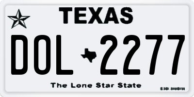 TX license plate DOL2277