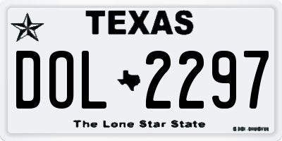 TX license plate DOL2297