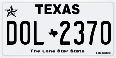 TX license plate DOL2370
