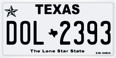 TX license plate DOL2393