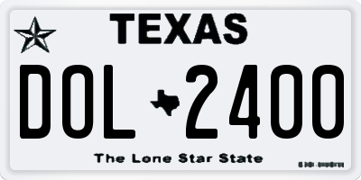 TX license plate DOL2400