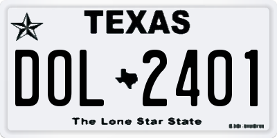 TX license plate DOL2401