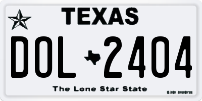 TX license plate DOL2404