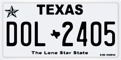 TX license plate DOL2405