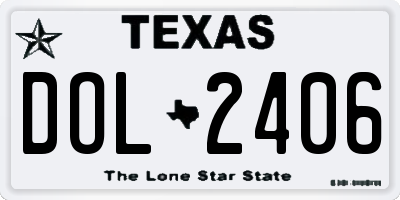 TX license plate DOL2406