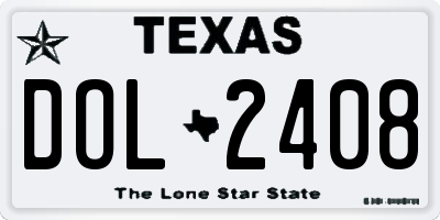TX license plate DOL2408