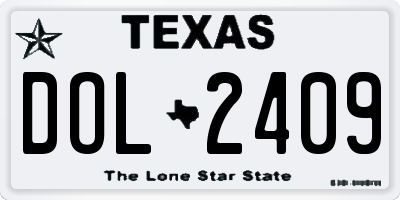 TX license plate DOL2409