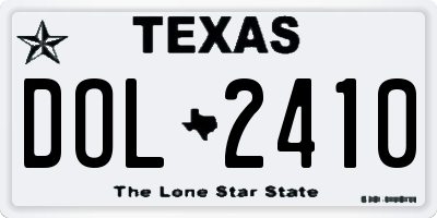 TX license plate DOL2410