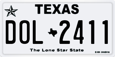 TX license plate DOL2411