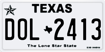 TX license plate DOL2413