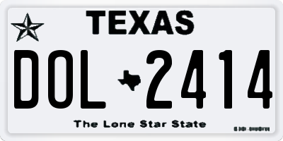 TX license plate DOL2414