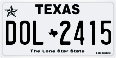 TX license plate DOL2415