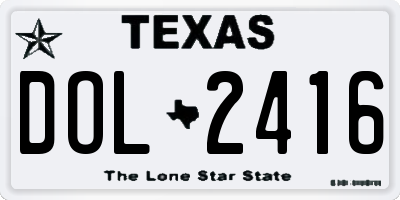 TX license plate DOL2416