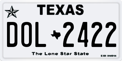 TX license plate DOL2422