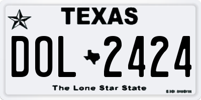 TX license plate DOL2424