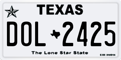 TX license plate DOL2425