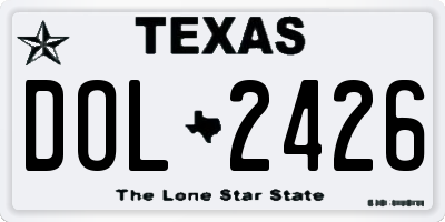 TX license plate DOL2426