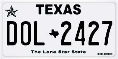TX license plate DOL2427