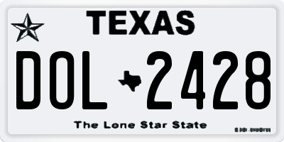 TX license plate DOL2428