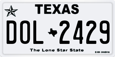 TX license plate DOL2429