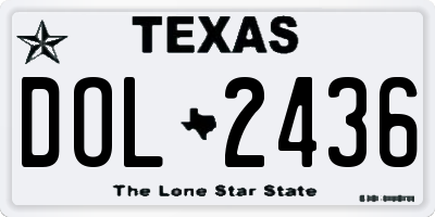 TX license plate DOL2436