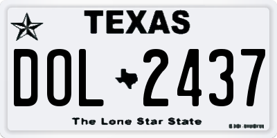 TX license plate DOL2437
