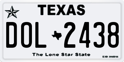 TX license plate DOL2438