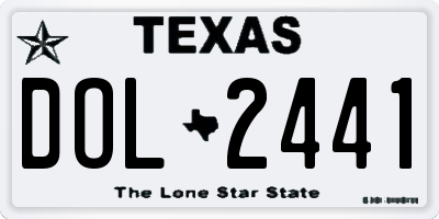 TX license plate DOL2441