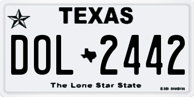 TX license plate DOL2442