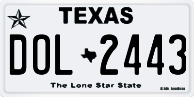 TX license plate DOL2443