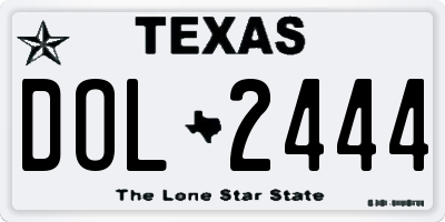 TX license plate DOL2444