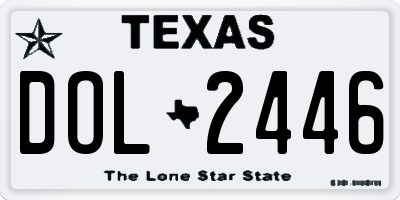 TX license plate DOL2446