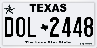 TX license plate DOL2448